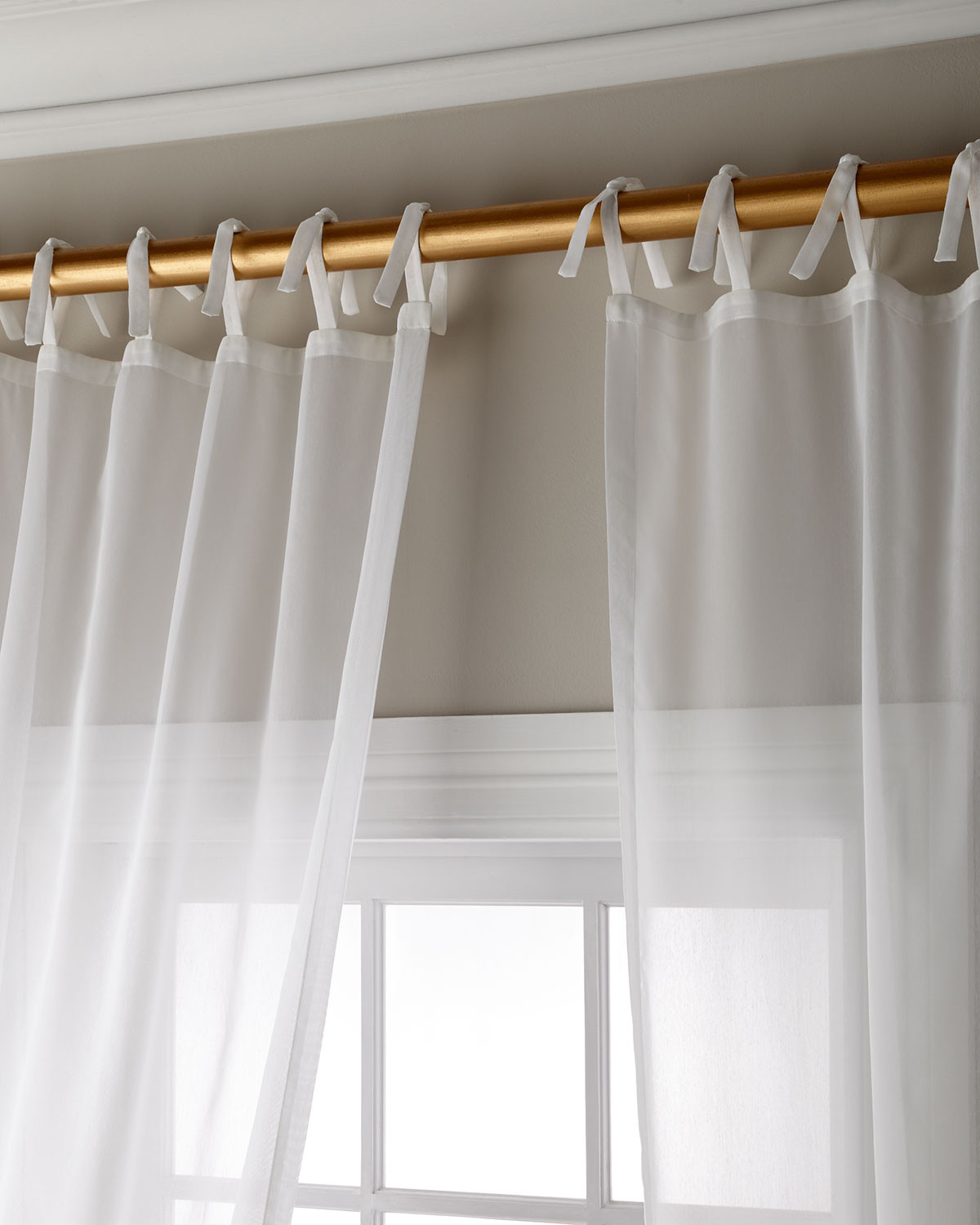 Carolina Sheer Tie Top Curtain Panel, 108 | Neiman Marcus