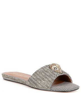 Kensington Eagle Head Detail Flat Slip-On Sandals | Dillard's
