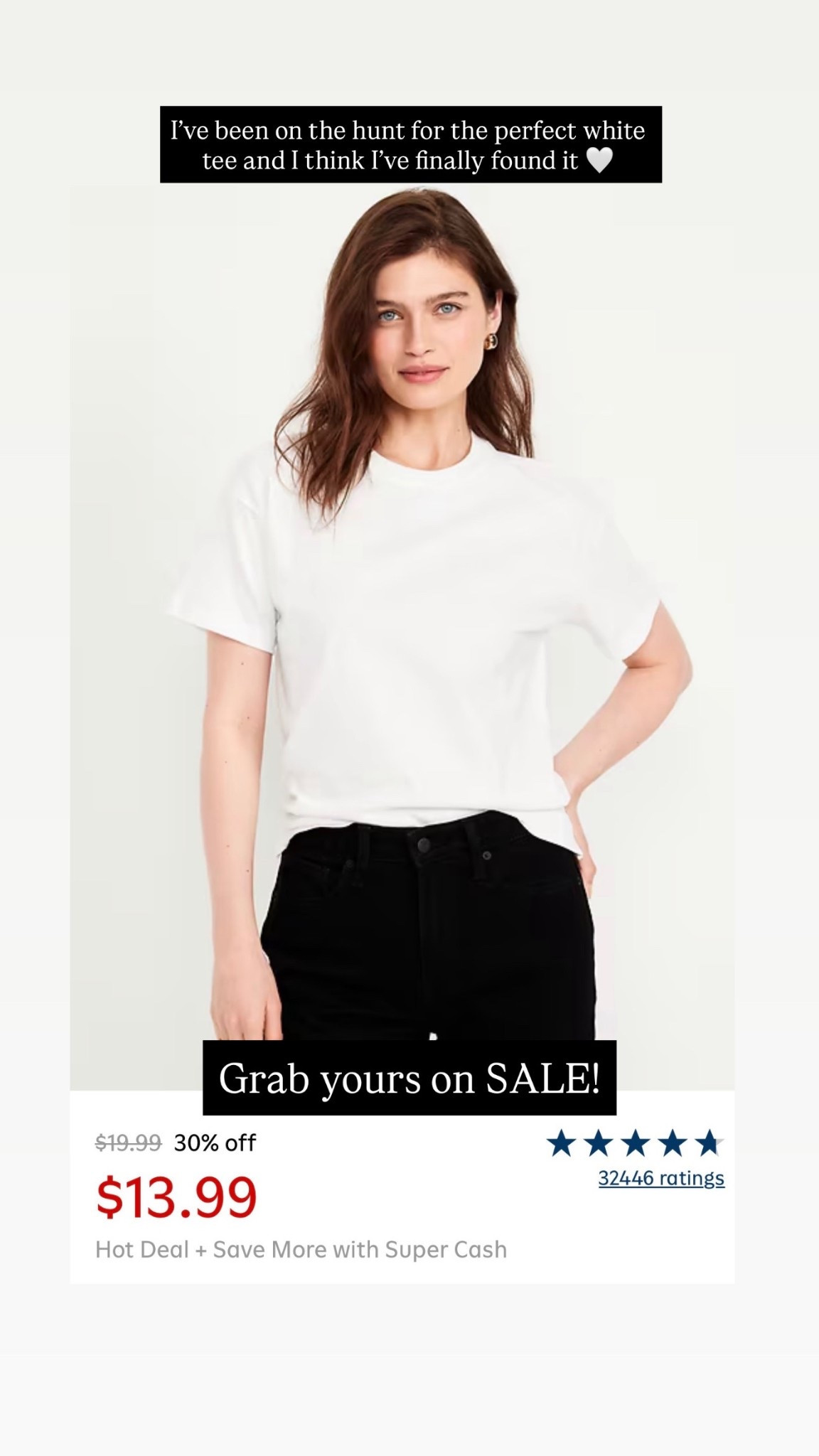 Spring outfit, wardrobe staple, capsule wardrobe- basic white tee on sale!! #oldnavy 

#LTKootd #LTKSeasonal #LTKSaleAlert