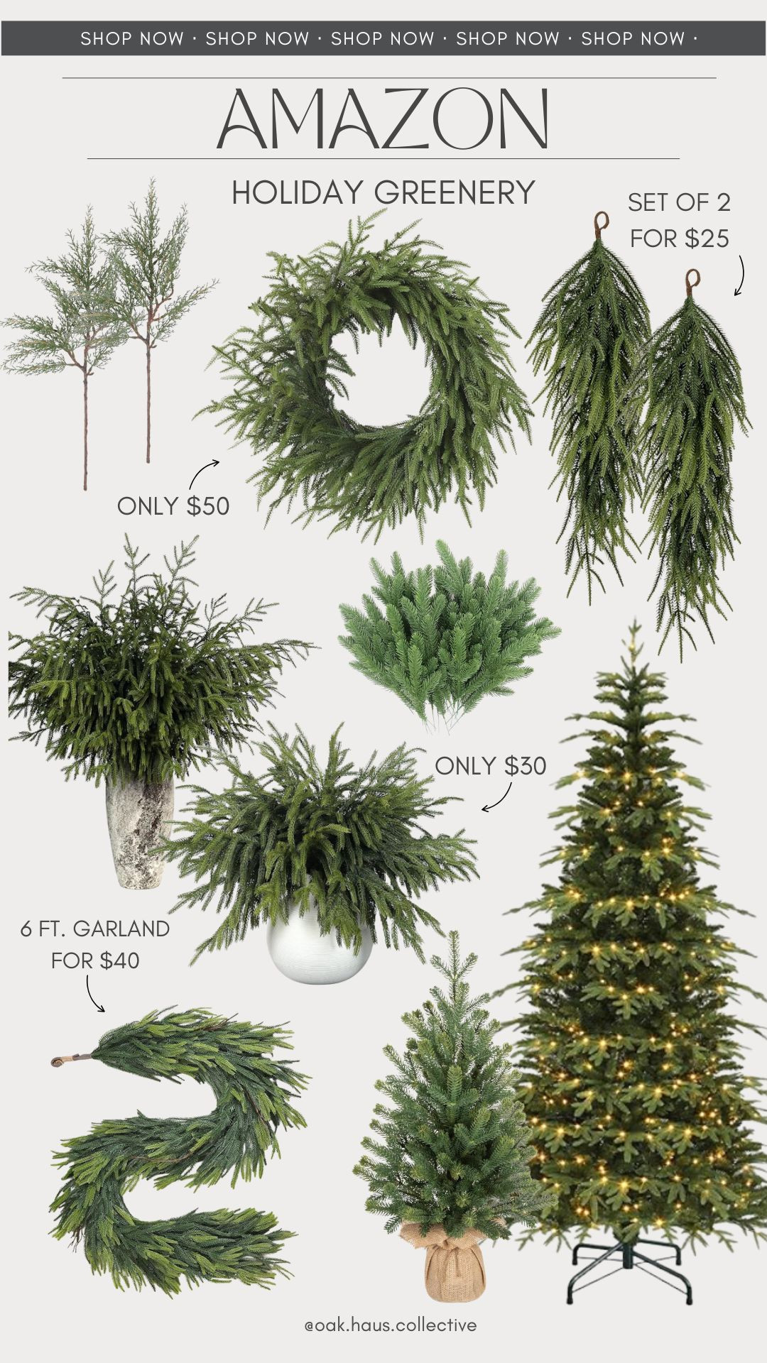 Amazon Holiday Greenery #amazon #amazonhome #holiday #christmas #holidaydecor #christmasdecor #wreath #christmastree 

 #LTKSeasonal #LTKHome #LTKStyleTip