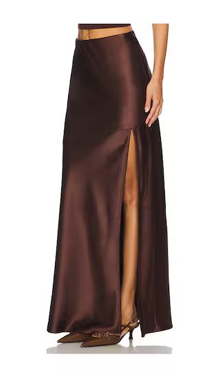 Dalton Skirt in Chocolate | Revolve Clothing (Global)