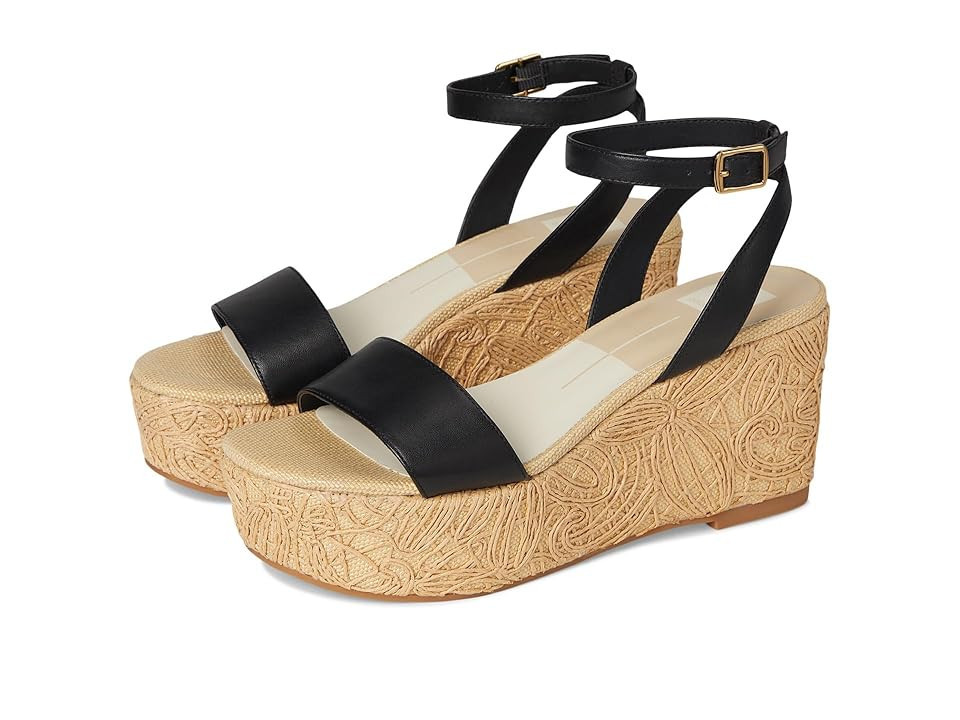 Dolce Vita Talisa Women's Wedge Shoes Black : 9.5 M, Leather | Zappos