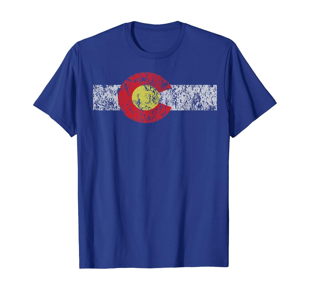 Distressed Colorado State Flag TShirt Denver Co Patriotic | Amazon (US)