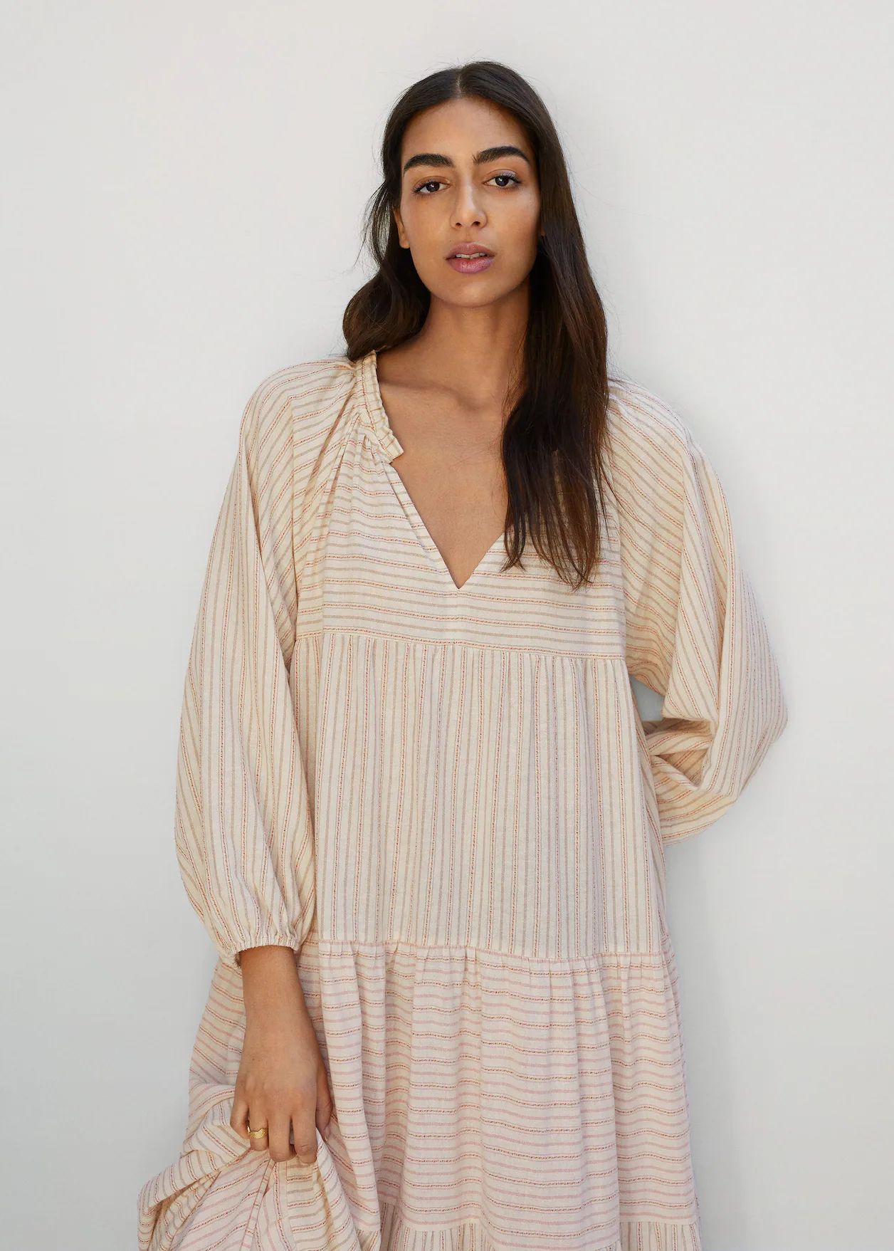Striped cotton dress | MANGO (US)