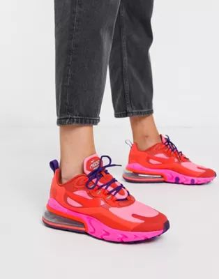 Nike red and pink Air Max 270 React sneakers | ASOS (Global)