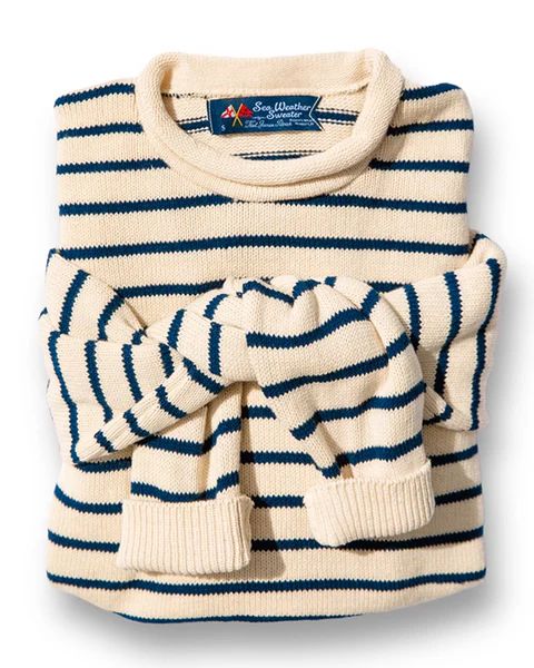 Marina Striped Rollneck Sweater | Kiel James Patrick