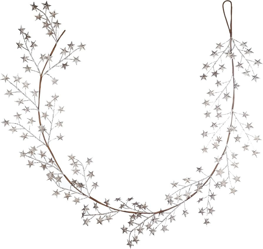 6ft. Silver Metallic Star Garland by Ashland® - Christmas Garland for Home Decor | Amazon (US)