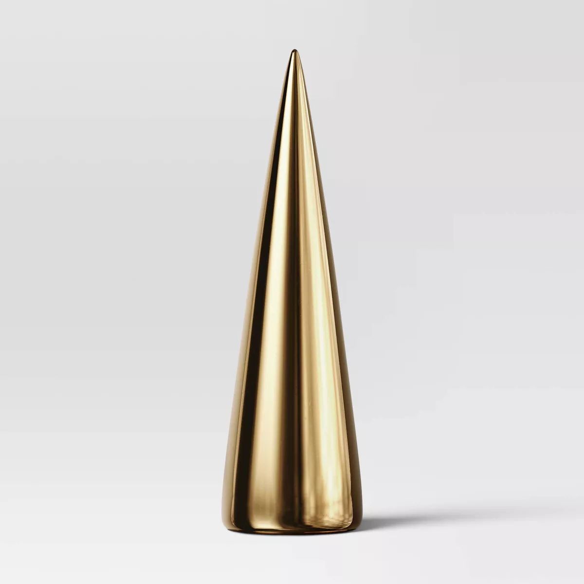 14.25" Plated Ceramic Cone Christmas Tree Sculpture - Wondershop™ Gold | Target