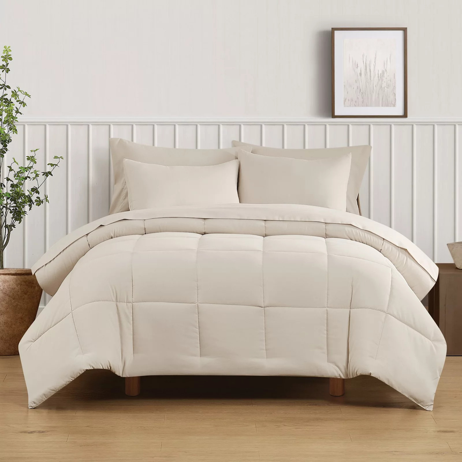 Truly Soft Solid Comforter Set, Beige | Kohl's