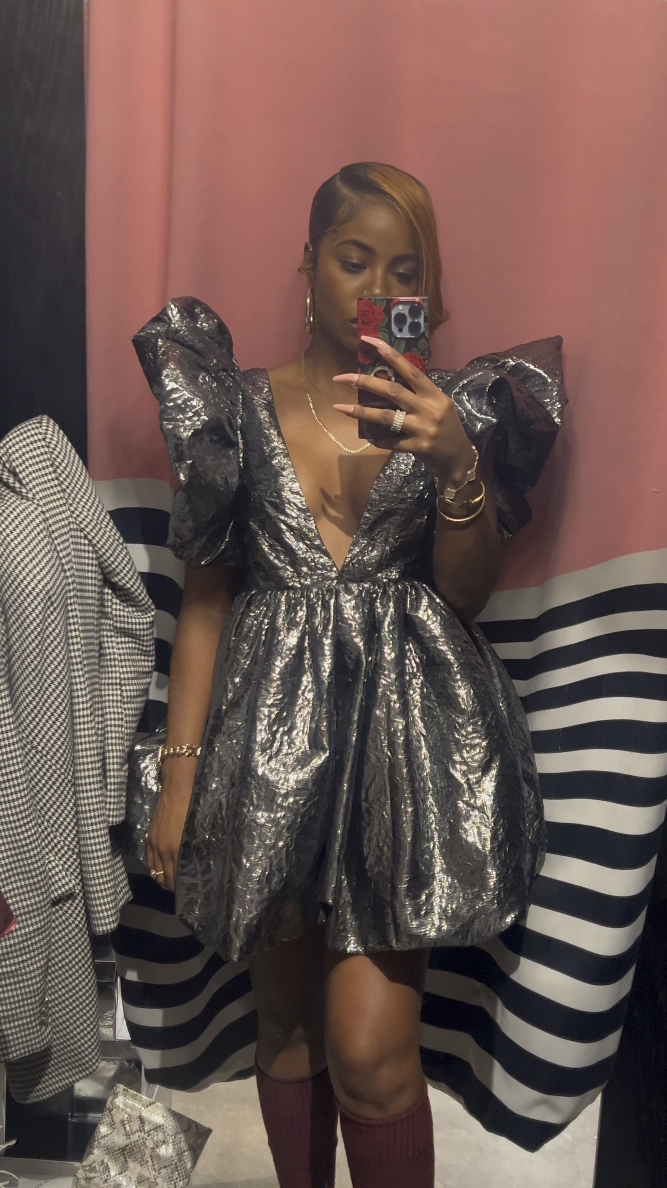 Dressing room chronicles. Somebody go buy this dress. To me it’s giving 80s prom 😁 I love it 

#LTKSeasonal #LTKStyleTip #LTKHoliday