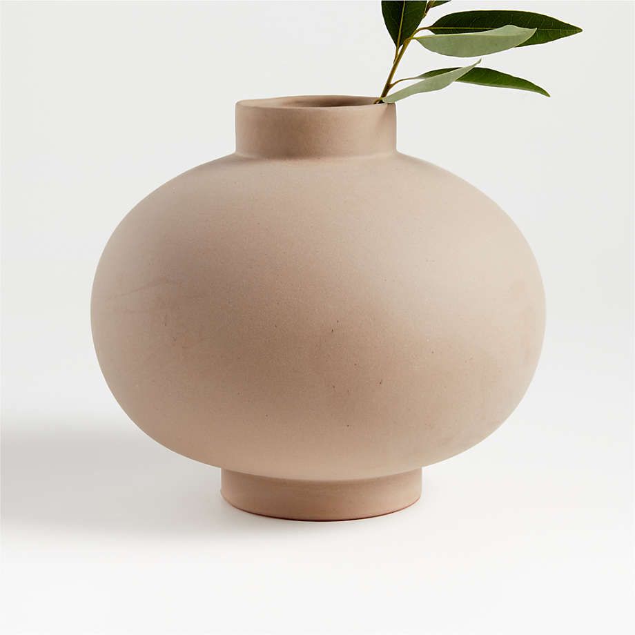 Full Moon Clay Vase by Leanne Ford + Reviews | Crate & Barrel | Crate & Barrel