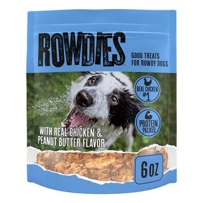 Rowdies Peanut Butter Flavor Dog Treats - 6oz | Target