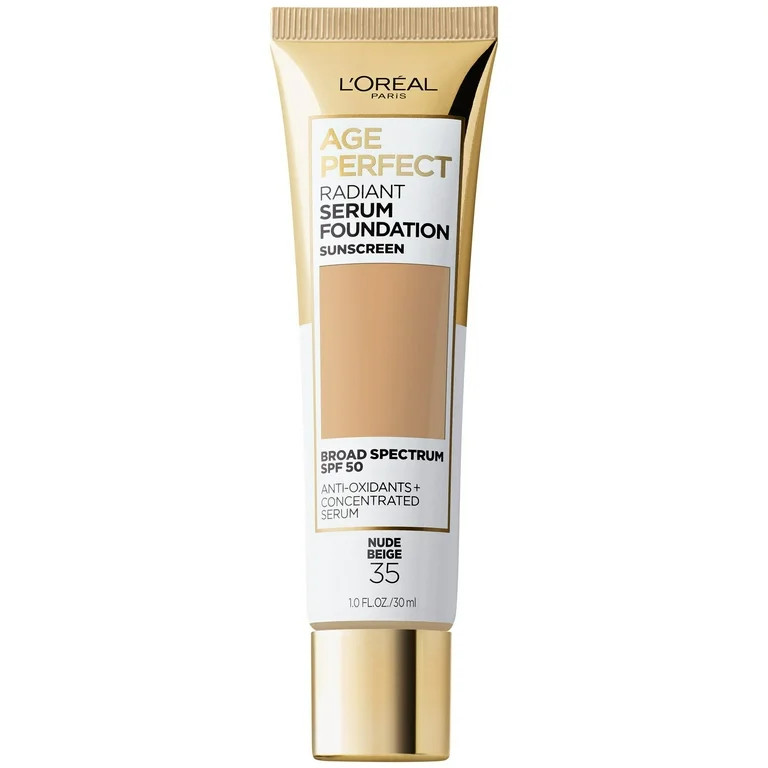 L'Oreal Paris Age Perfect Radiant Serum Foundation Makeup, 35 Nude Beige, 1 fl oz | Walmart (US)
