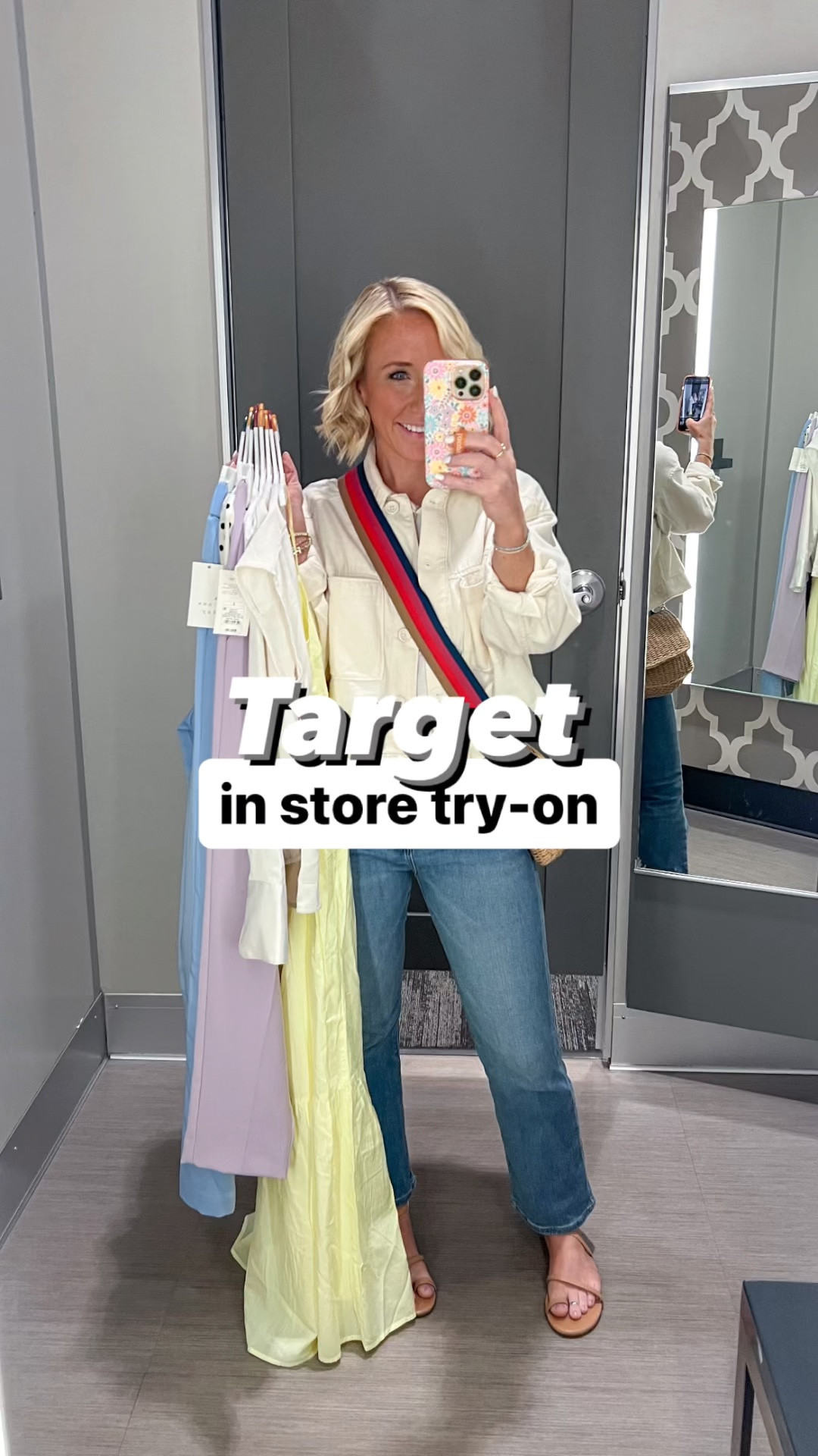 Target dresses (all have pockets!): 
1. Polka dot dress - size small. Wrap
Top with snap, but not a wrap bottom (which is good!).
2. Yellow maxi - size small.
3. Pink maxi - size small. (Same as yellow).
3. Tank midi dress - size small. Comfortable material with “bounce” and a slit.

4.Halter tank - size small.
5. Pink shorts - size 2. (4” inseam).
6. Camp shirt - size small.
7. Linen pants - size XS (they were long on me, I’m 5’2).
8. White tee - size small.
#LTKxTarget

#LTKVideo #LTKsalealert