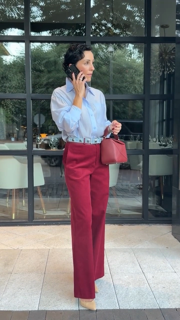 These corduroy pants have been a best seller, and the color alone makes them such a good addition for the season. I love the tailored shape with the subtle track pant detail. A great way to bring color into your wardrobe while still keeping the look refined.

corduroy pants, best selling pants, Fabrique pants, red trousers, fall pants, tailored pants, women over 50 style, fall color, statement pants, elevated casual style, trouser outfit, StyleWithEugenia

#LTKootd #LTKgrwm #LTKOver40