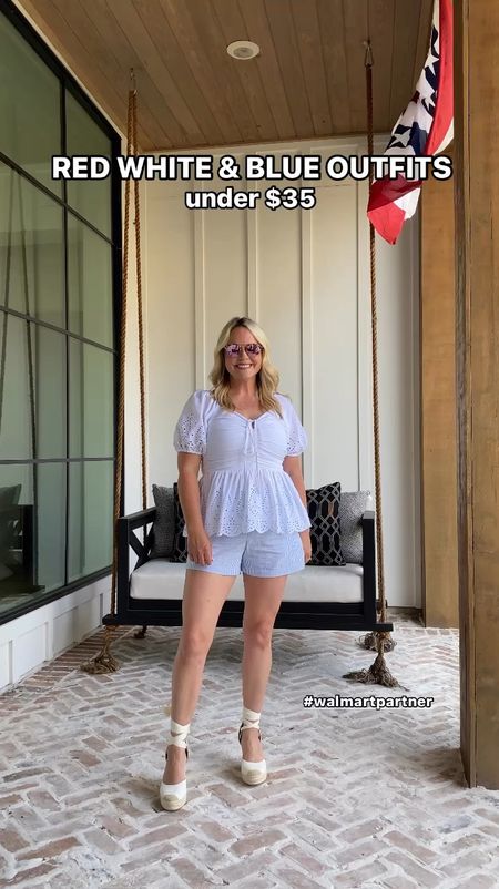 This red white and blue Americana fashion haul from Walmart is my favorite yet! Get ready for Memorial Day, 4th of July and Labor Day! Runs TTS, I’m wearing small in all  

#walmartpartner #walmartfashion @walmartfashion / summer outfit / vacation outfit / travel outfit / summer dress / summer top / denim shorts / white boots 

#LTKOver40 #LTKHome #LTKFindsUnder50