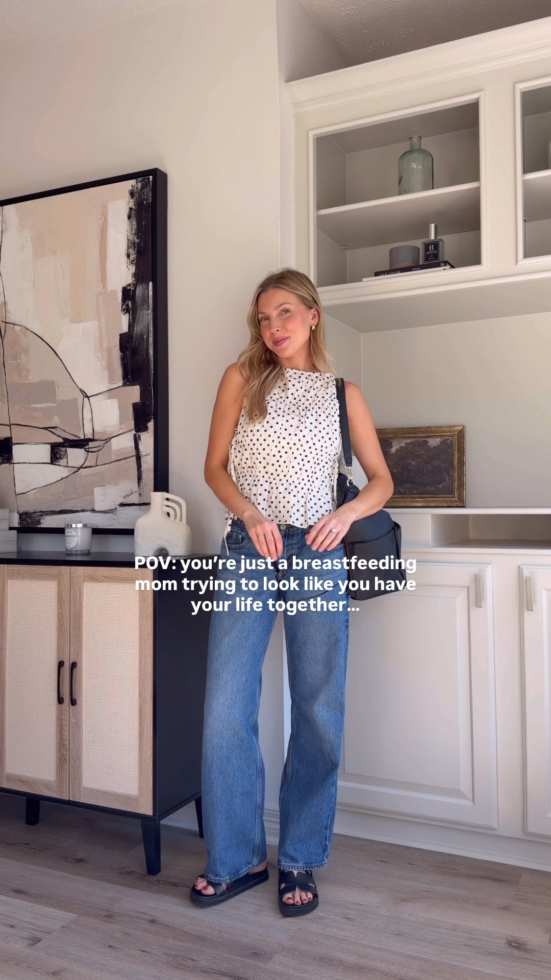 Nursing friendly mom outfit - top in S, jeans in 27. 

#LTKgrwm #LTKmomlife #LTKootd