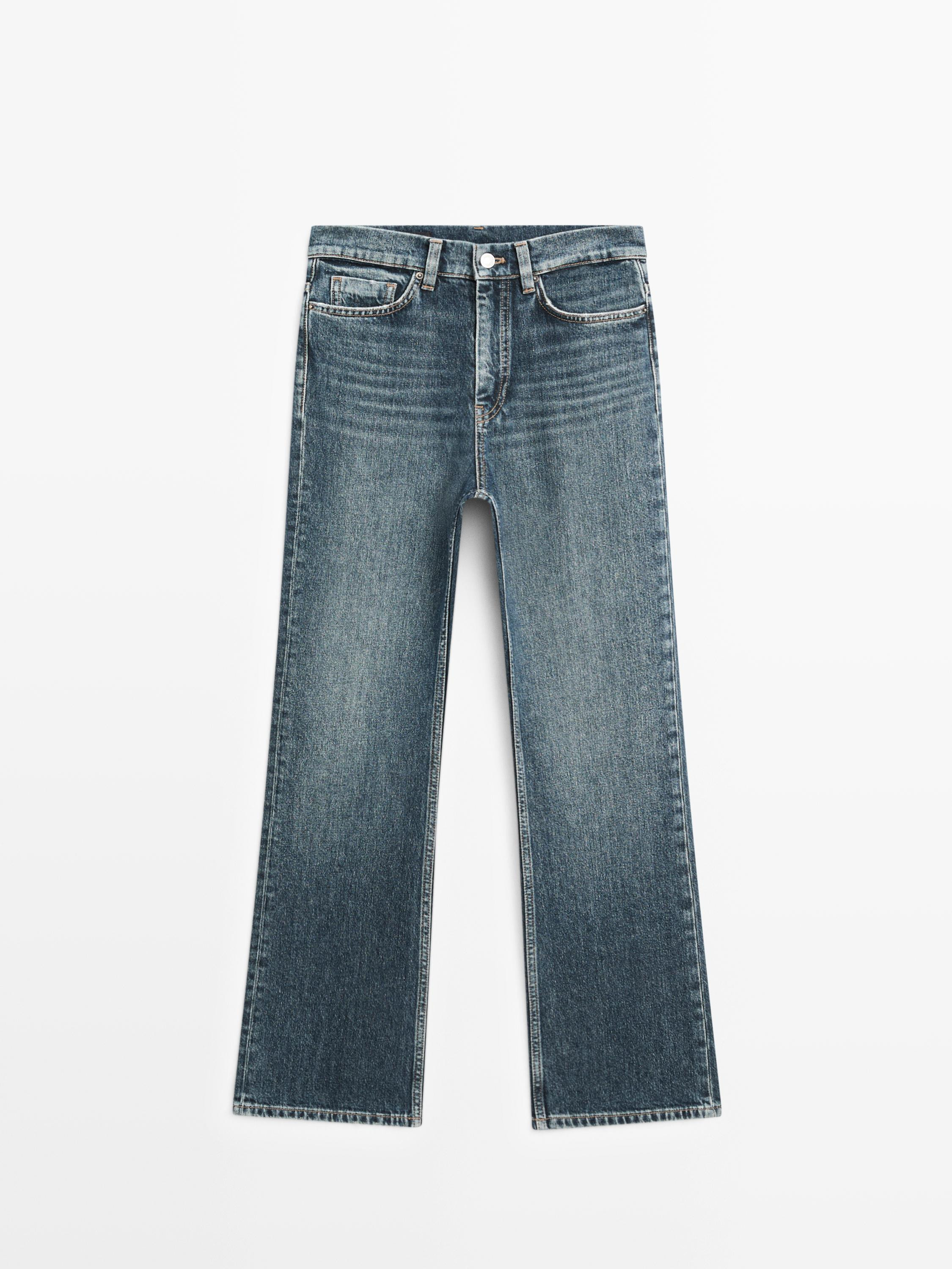 High-waist boot-cut jeans | Massimo Dutti UK