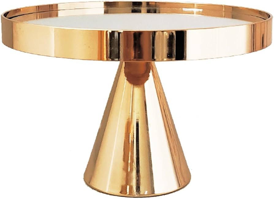 8 Inches 20cm Gold Round Mirror Cake Stand Cupcake Stands Metal Pedestal Holder, Party Dessert Ch... | Amazon (US)