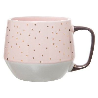 21oz Stoneware Mug Pink/White - Threshold™ | Target