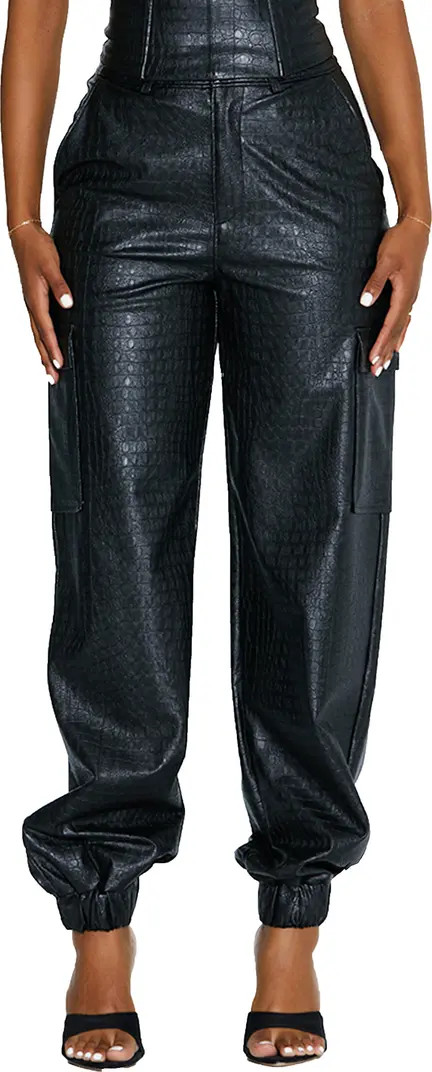 The Crocodile Faux Leather Joggers | Nordstrom