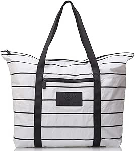 ALOHA Collection Pinstripe Zipper Tote | Lightweight, Packable, and Splash-Proof Beach Tote Bag |... | Amazon (US)