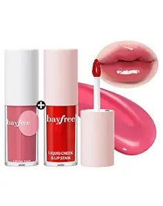Tinted Lip Oil & Lip Stain Set, Korean Makeup, Smudge-Proof,Long-Wearing, 2-in-1 Cheek and Lip Ti... | Amazon (US)