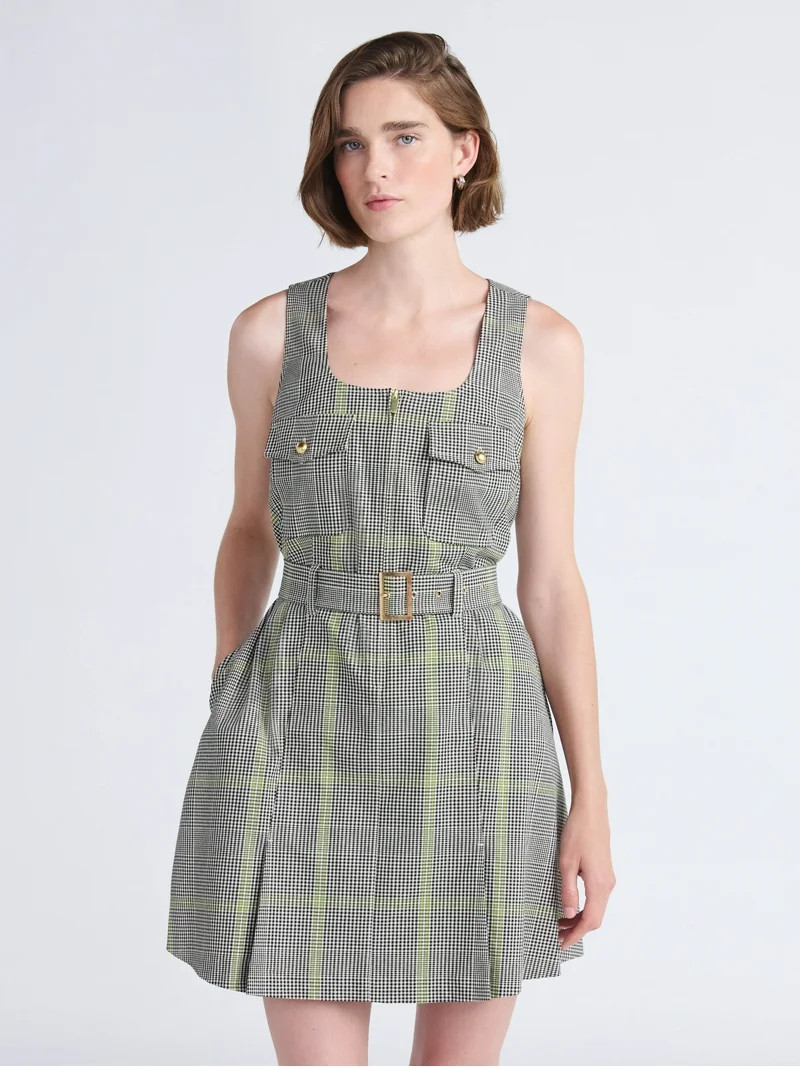 Free Assembly Women’s Belted Utility Mini Dress, Sizes XS-XXL | Walmart (US)