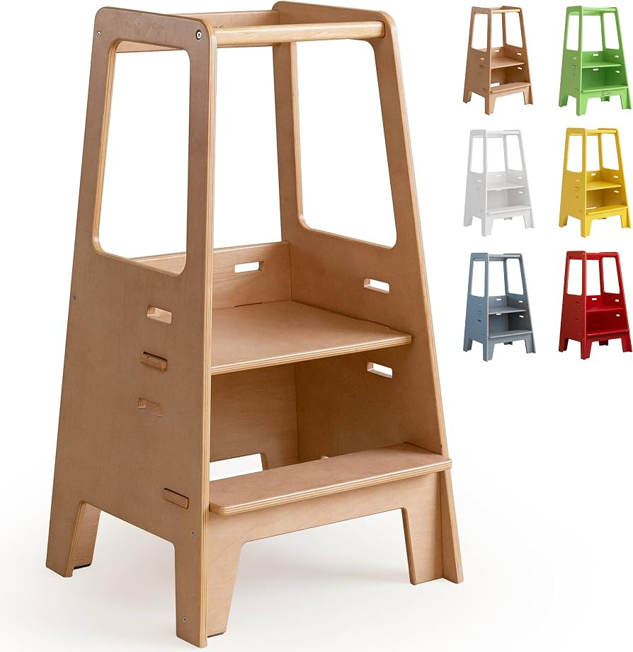 Toddler Standing Tower Wooden Toddler Stool for Kitchen Adjustable Toddler Tower, Winner 2023 of ... | Amazon (US)