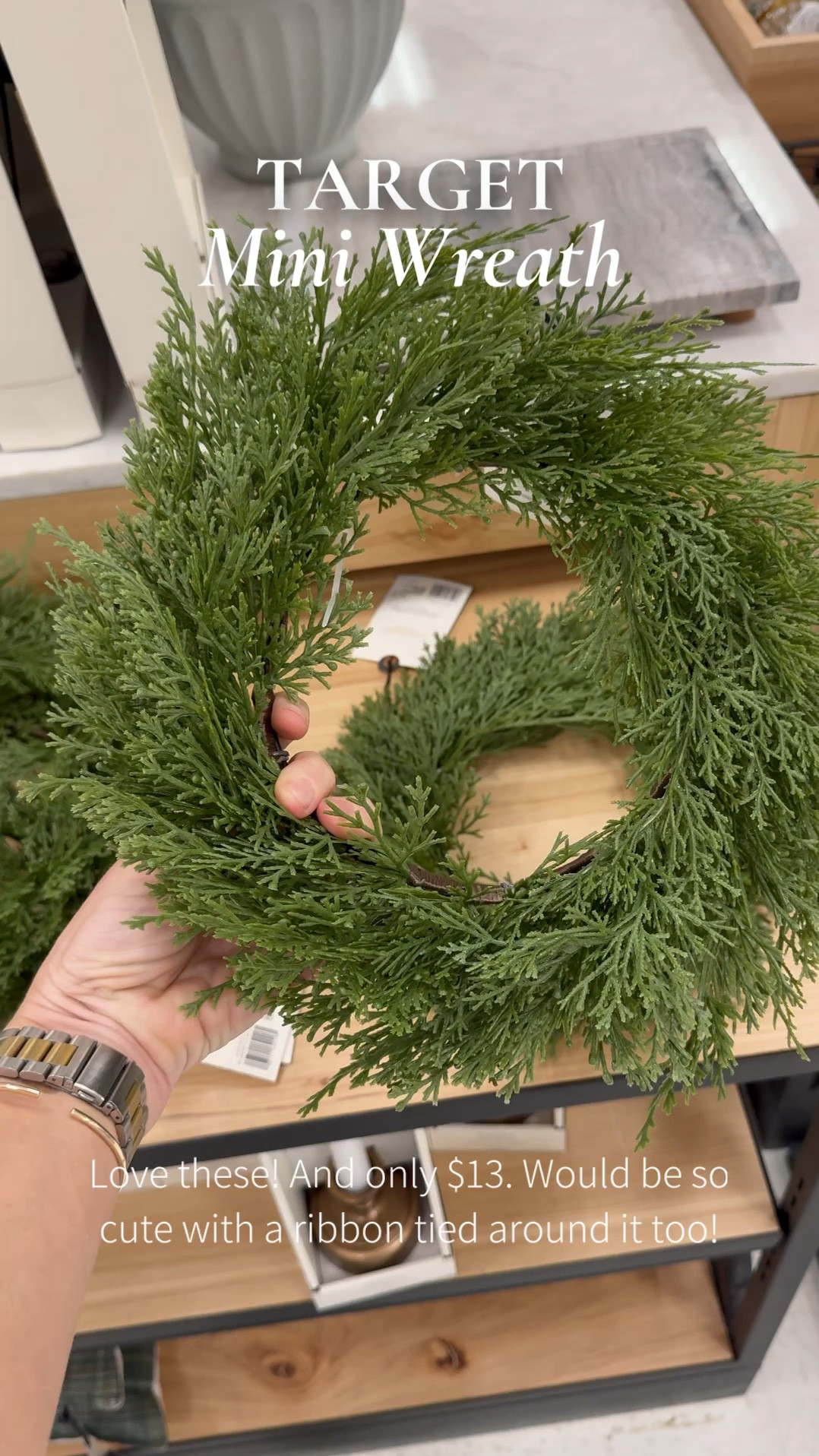 Love these target mini Reese from Hart and hand! Color and texture is excellent. These will be super cute on the back of your dining chairs or counter stools. You could even add a ribbon.

Christmas decor, holiday decor, hearth, and hand, magnolia, target, dining room, decor, Reese, cedar, Amazon home

#LTKFindsUnder50 #LTKHome #LTKHoliday