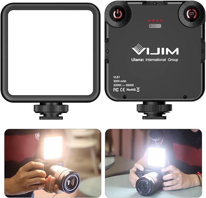 VL-81 LED Video Light w Softbox, Portable Camera Photo Light CRI95+ 3200K-5600K Bi-Color 3000mAh ... | Amazon (US)