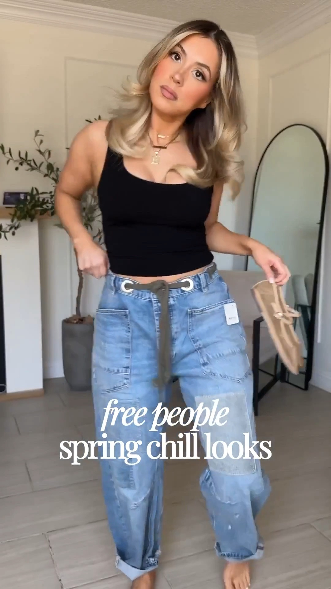 @freepeople Spring favorites 😍🙌🏼 I also linked the dupes from Amazon 🙌🏼🙌🏼

✔️ size 28 in jeans (I went up two sizes because I wanted a very baggy oversized fit). But I would've tried a size 26 if I wanted a perfect fitted fit. | this tank top is from Express. Trust me you need it. It's so good. It has really nice compression. I'm wearing an extra small. | the cardigan is from @aerie (another favorite!)

✔️ I'm wearing an extra small in the jumpsuit and all the dresses! I feel like free people runs a little big so don't be afraid to size down.

#LTKgrwm #LTKootd #LTKmomlife