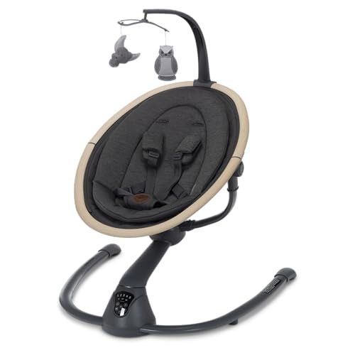 Maxi-Cosi Cassia Smart Baby Swing for Infants, Portable Foldable Swing with Music, 360 Rotation, 5 Speeds, 12 Melodies, EcoCare Fabric, Auto Motion Sensor, 2 Reclines, Classic Graphite | Amazon (US)