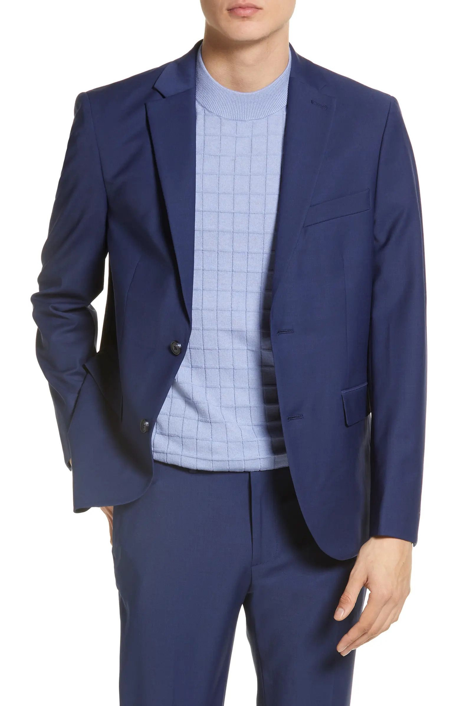 Open Edit Solid Extra Trim Wool Blend Sportcoat | Nordstrom | Nordstrom