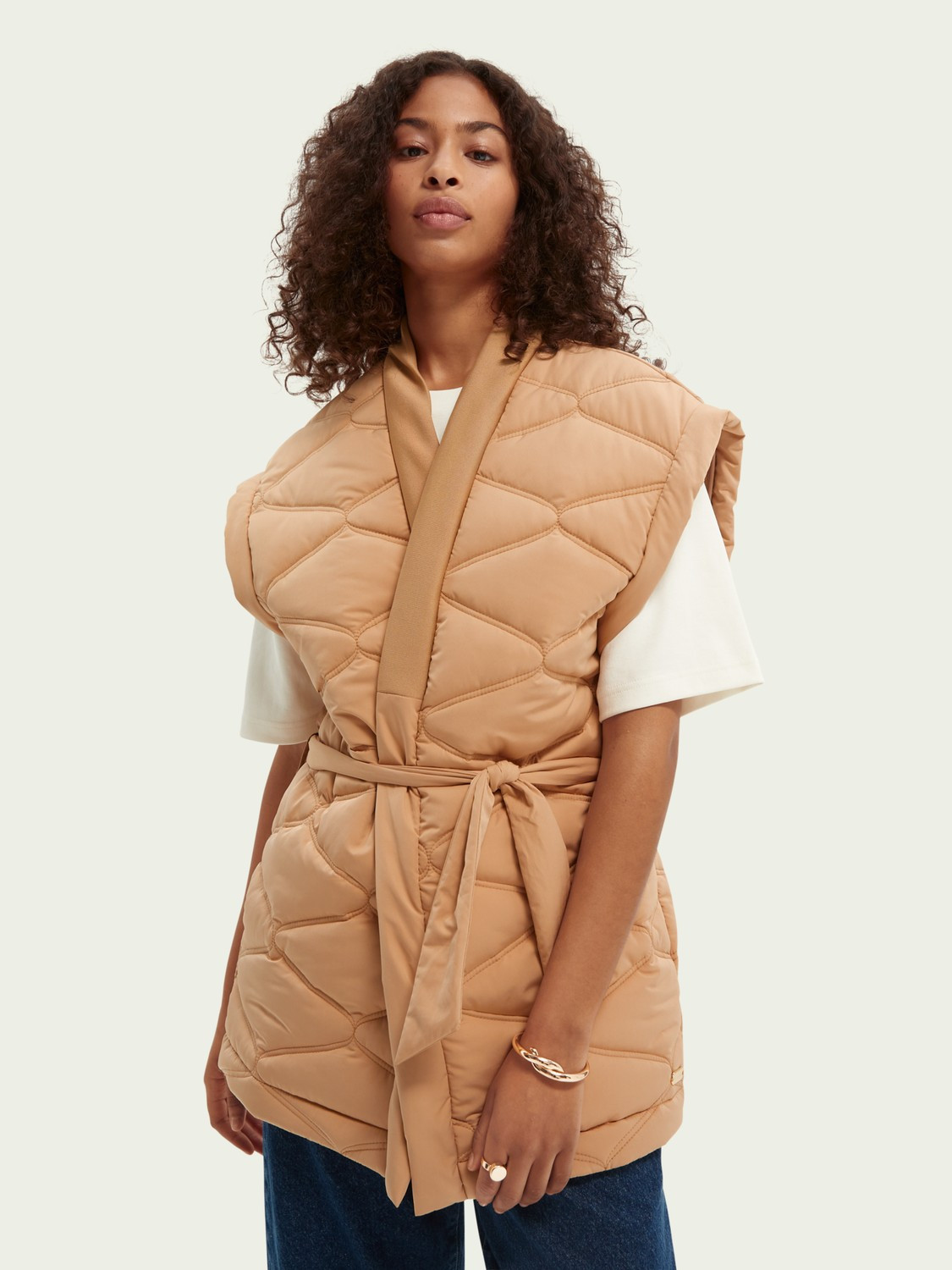 Quilted waist tie gilet
    
        | Women | Scotch & Soda (US)