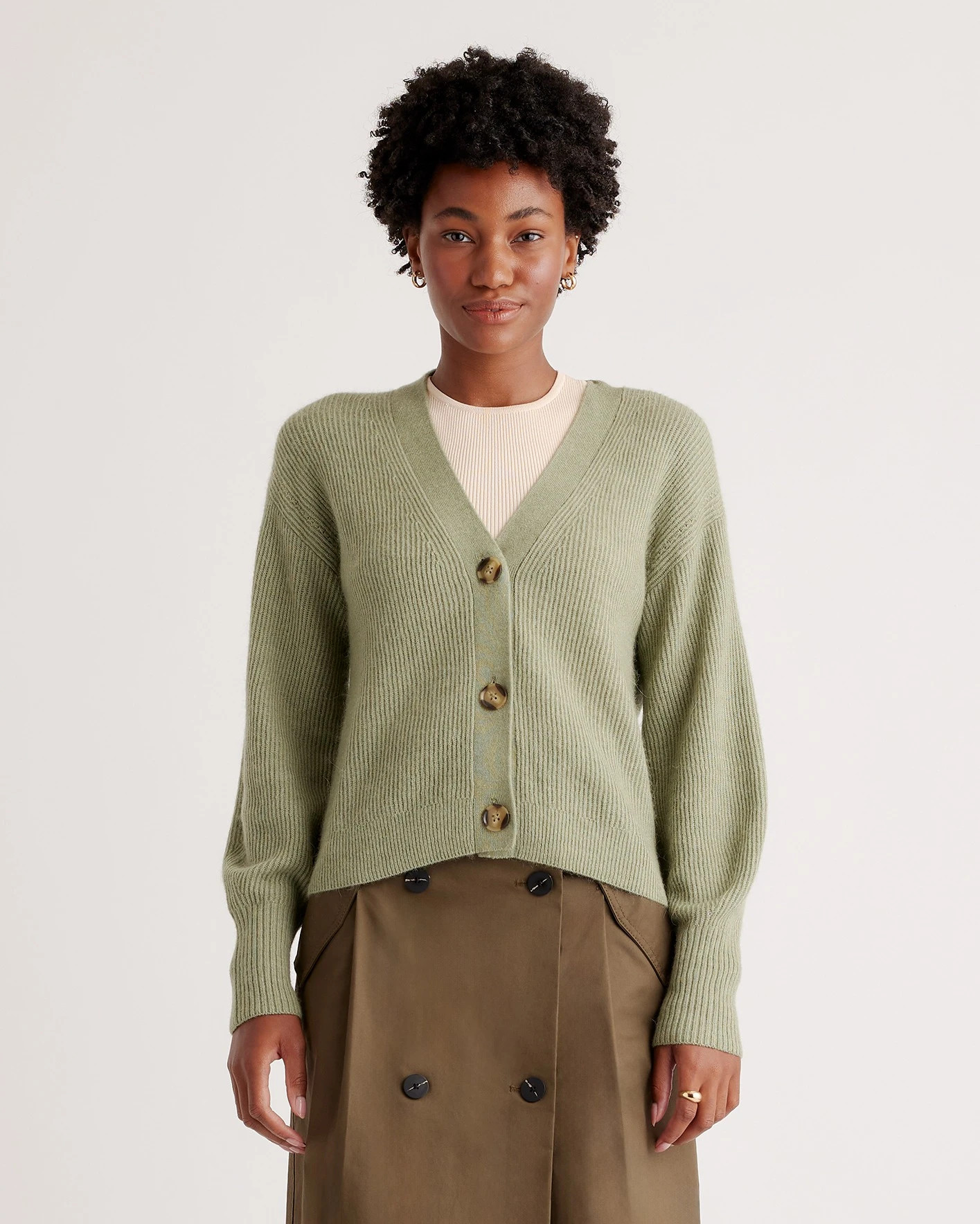 Baby Alpaca-Wool Cropped Cardigan | Quince
