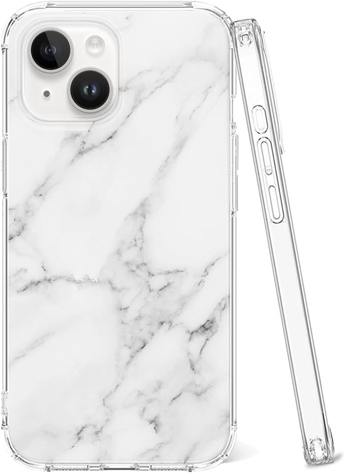 uCOLOR Case Compatible with iPhone 13 14 6.1" 2021 Marble Pattern Stylish Matt Hybrid Ultra Slim ... | Amazon (US)