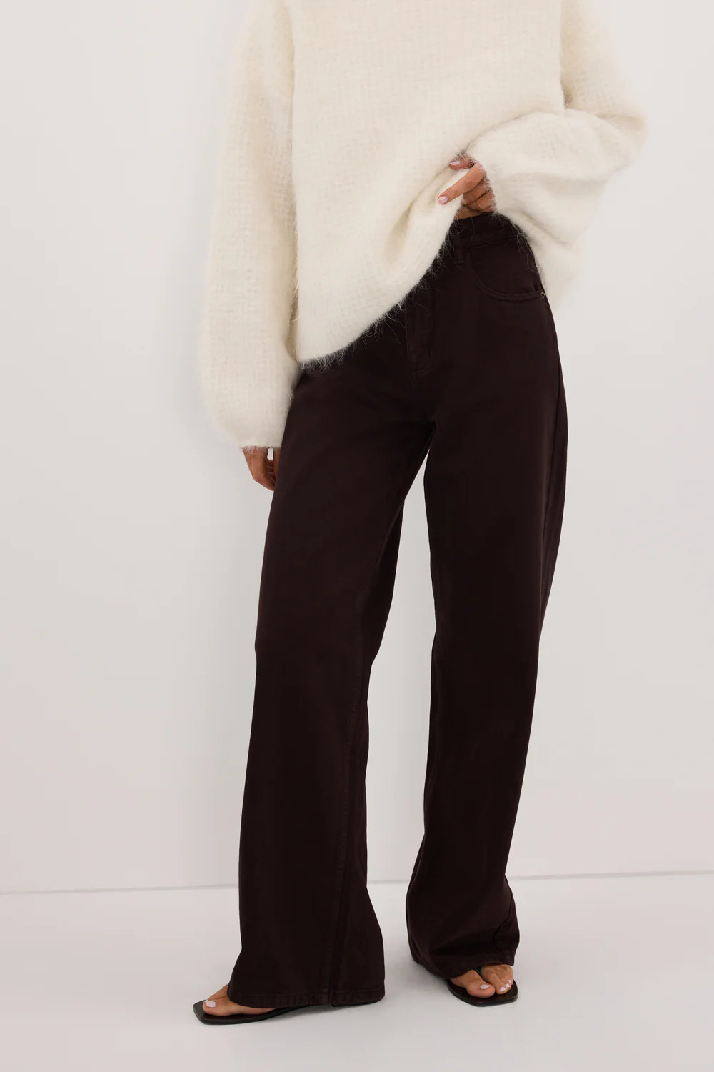 REAGAN 2.0 BURNT CHOC TALL SLOUCHY JEAN | DISSH