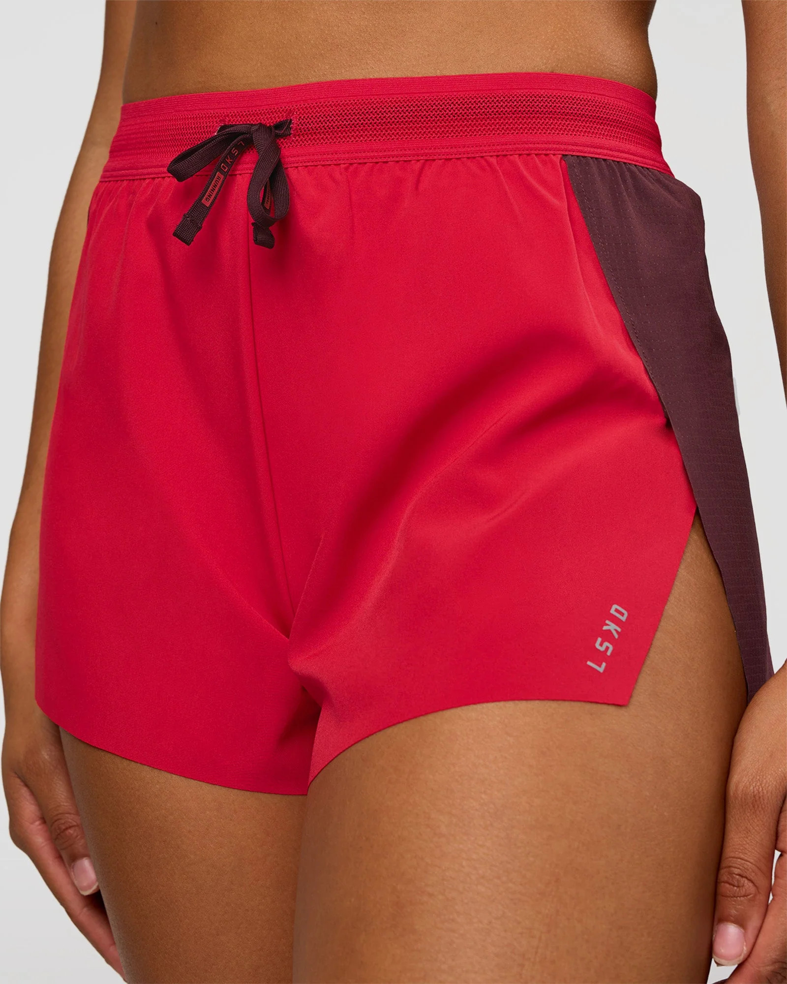 Accelerate 3" High-Rise Running Short - Cherry Lacquer-Scarlet | LSKD | LSKD
