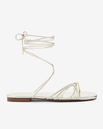 Strappy Tie-Up Sandals | Express