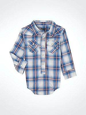 Baby Boy's Long Sleeve Western Snap Bodysuit | Wrangler