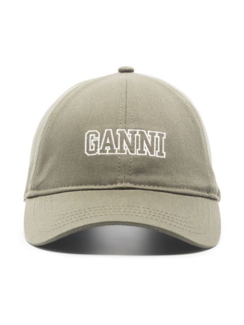 GANNI logo-embroidered Baseball Cap - Farfetch | Farfetch Global