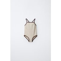 Zara - 2-6 Years/ Textured Polka Dot Swimsuit - Ecru - 5 Years (43,3 Inches) - Kids | Zara US