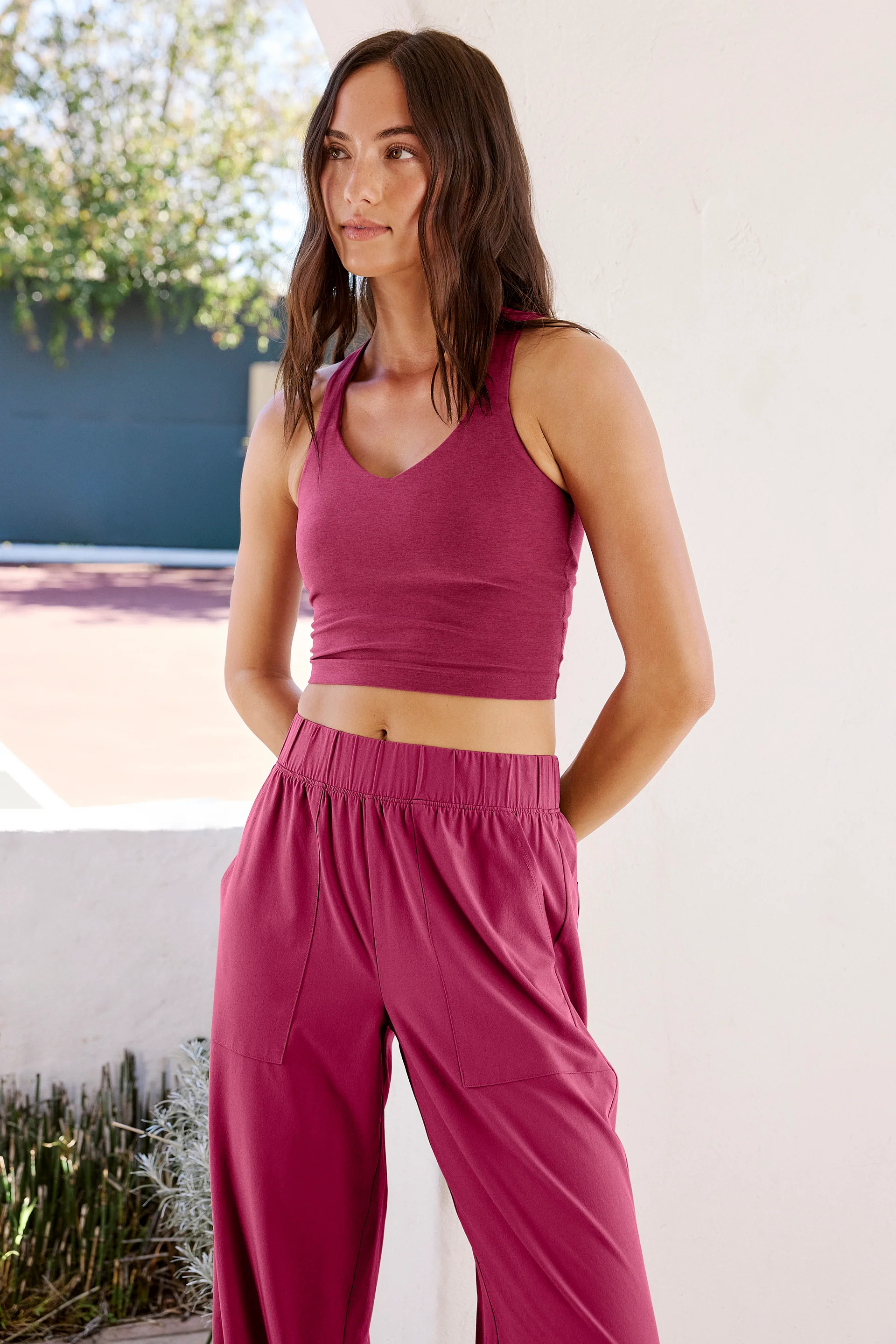Spacedye\u2122 Twist Through Cropped Tank| Beyond Yoga | Beyond Yoga