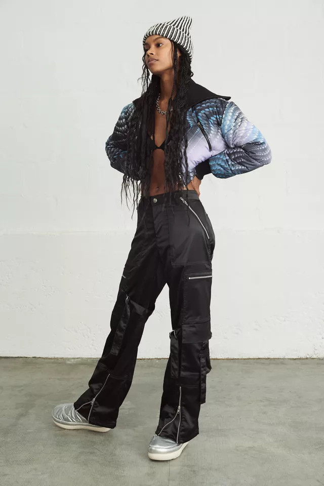 UO Josephine Satin Cargo Pant | Urban Outfitters (US and RoW)