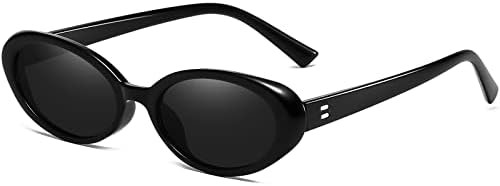 AIEYEZO Retro Oval Sunglasses for Women Fashion Small Oval Frame Sun Glasses 90s Vintage Style Sh... | Amazon (US)
