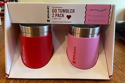 Stanley Lidded Go Tumbler 2 Pack Target Exclusive Red & Pink Valentine In Hand! | eBay US