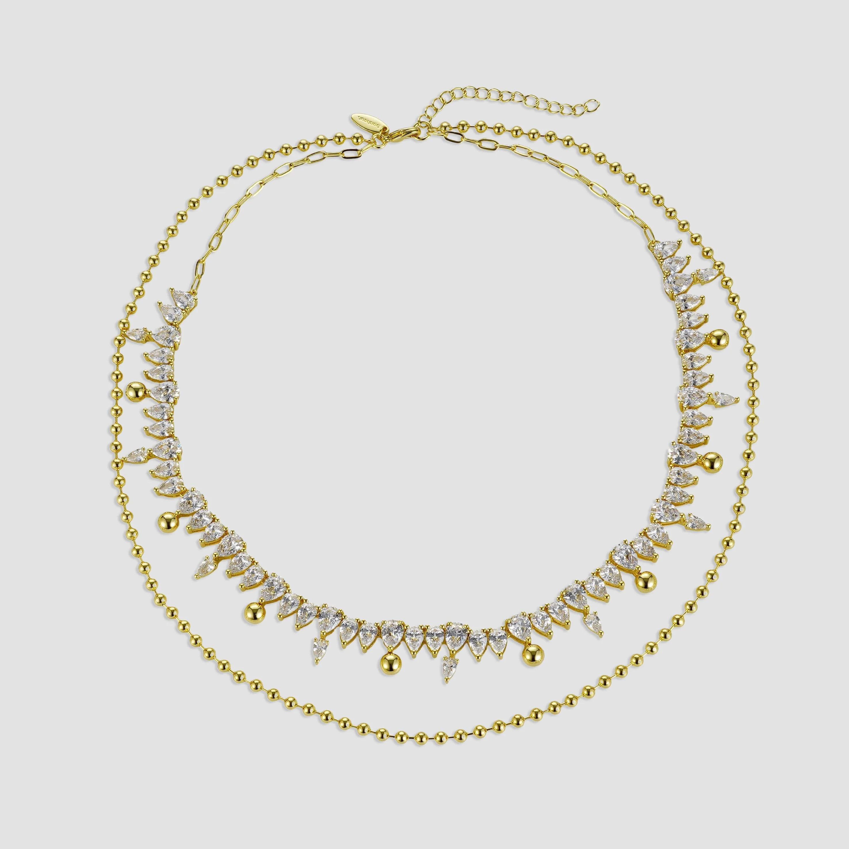 Evelyne Crystal Beaded Necklace | BONHEUR JEWELRY
