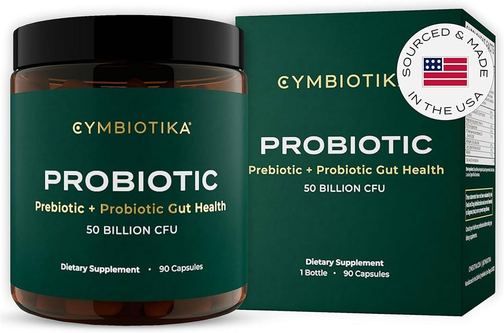CYMBIOTIKA Probiotic + Prebiotic, 60 Billion CFU - 19 Strains, Gut Health Supplement for Women & ... | Amazon (US)