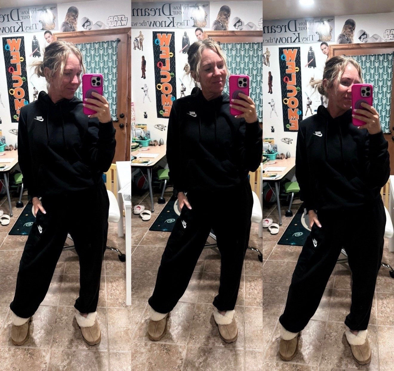 Living in this comfiest, coziest Nike set — I have it in two colors because once you put it on… game over. 🤣 Paired with my fave Ugg slippers for the ultimate comfy day.
Feeling grateful, grounded, and wrapped in His peace today. 🤍

“In peace I will lie down and sleep, for you alone, Lord, make me dwell in safety.” — Psalm 4:8
#ComfyCozy #NikeSet #UGGSlippers #CozyStyle #AthleisureOutfit #OOTD #AmazonFinds #FallFit #WinterCozy #LoungewearLove #StyleInspo #FaithOverFear #ScriptureOfTheDay #ChristianCreator #LCFashionFitStyle 


#LTKmomlife #LTKActive #LTKfitnessgoals